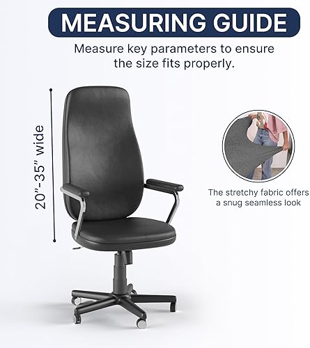 Miniatura 3 de PAULATO BY GA.I.CO. Funda elástica para silla de oficina y juegos, funda elástica para silla de escritorio para computadora con cremallera, fundas