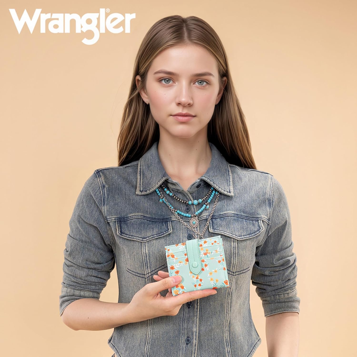 Montana West X Wrangler Small Women's Wallet Slim Simple Girls Wallet RFID Credit Card Holder Minimalist Zipper Coin Pocket - Image 3