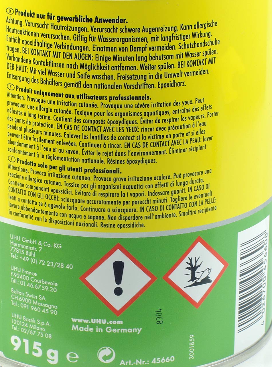 UHU Plus Endfest 300 1x Dose Binder 915g + 1x Dose Härter 740g 2-K-Epoxidharzklebstoff
