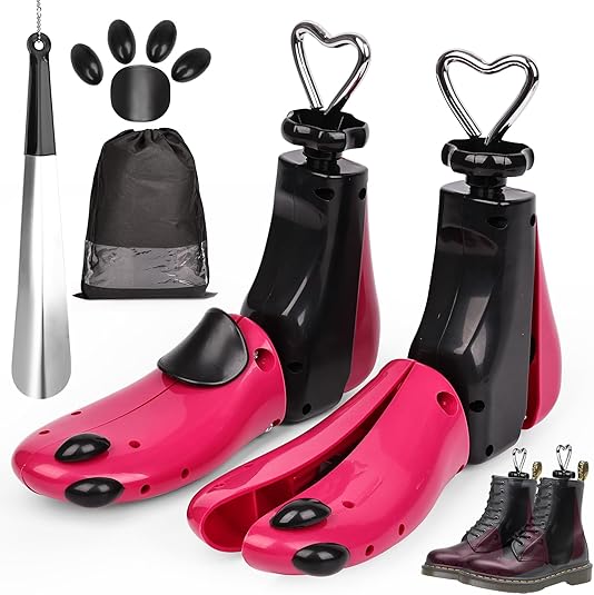 SULPO-pakket van 2 schoenspanners, schoenspanner voor heren en dames, schoenuitbreid, schoenspanner, laarsspanner voor brede plus schoenlepel, 35-42