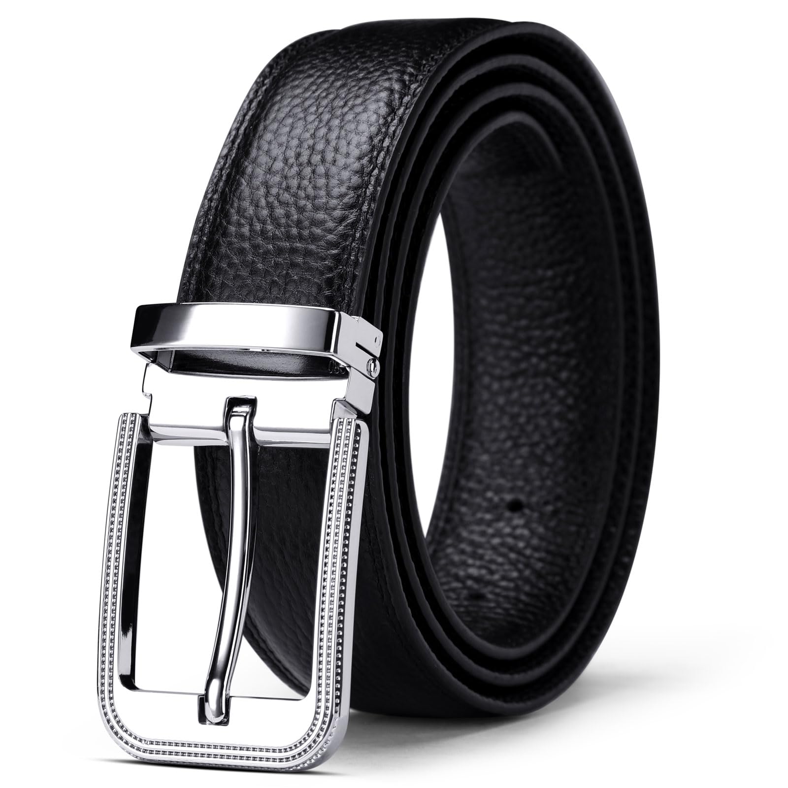 Mens Genuine Cow Leather Belt Premium Cowhide with 1 38 Inches Wide Dress Belt for Casual Wear Jeans