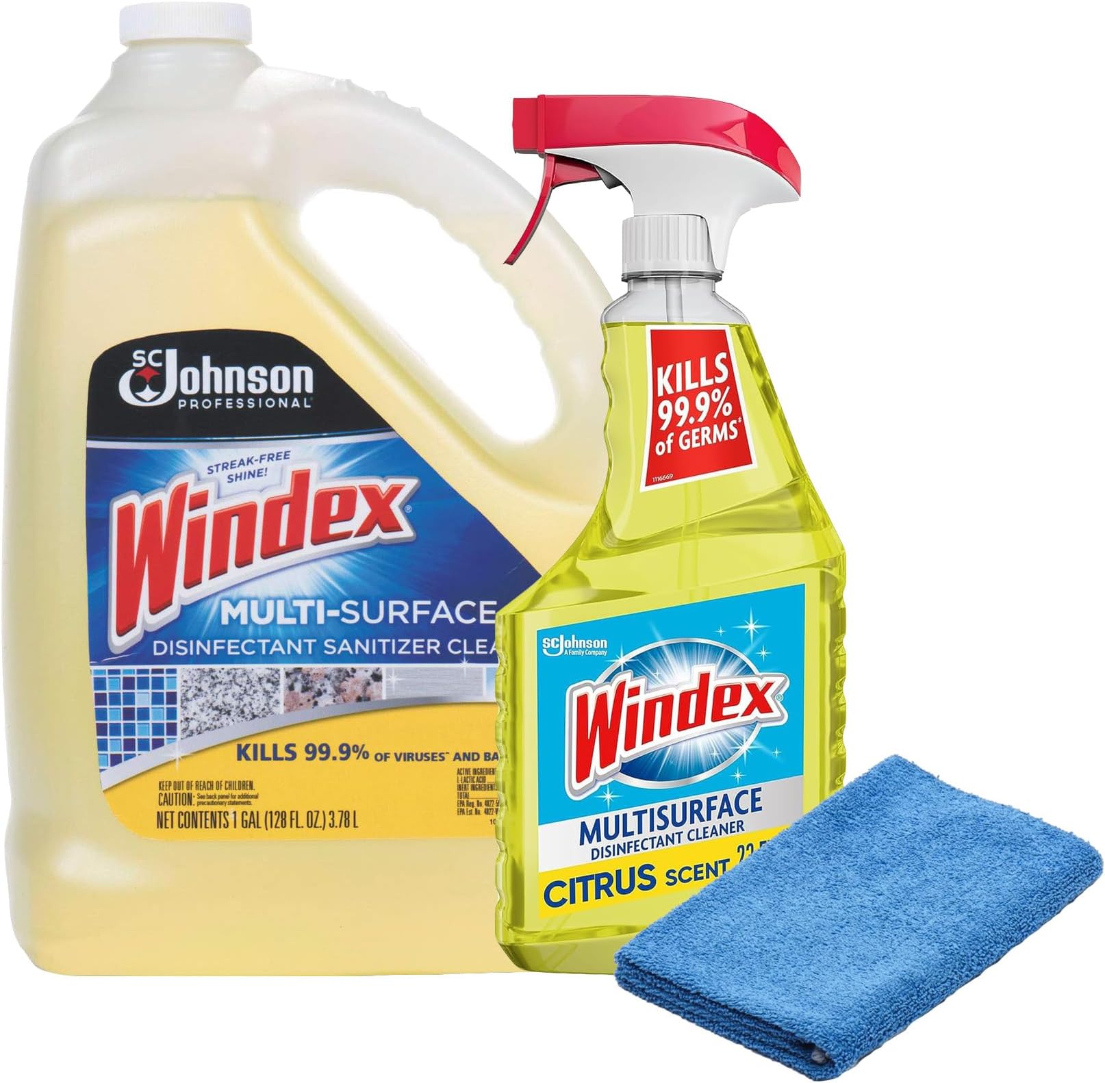 Windex Multi Surface Disinfectant Cleaner, 1 Gallon 4 per