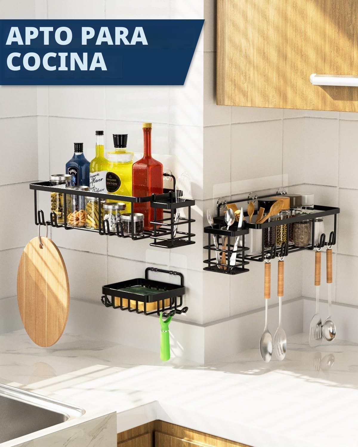 GreHom Estantería de Baño y Ducha en Acero Inoxidable con 5 Estantes