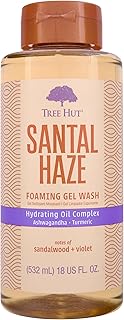 Tree Hut Santal Haze Foaming Gel Wash, Hydrating & Moisturizing Body Wash with Shea Butter & Nourishing Essential Oils, Daily Cleanser for Soft Smooth Skin, 18 fl oz