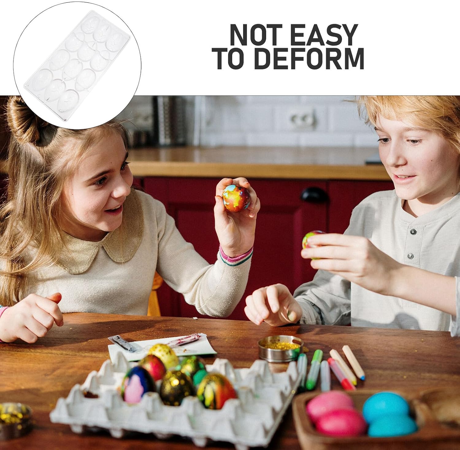 Easter Egg Chocolate Mold DIY Baking Tool, Hard PC Chocolate Making Mold for Easter Baking and Candy Making