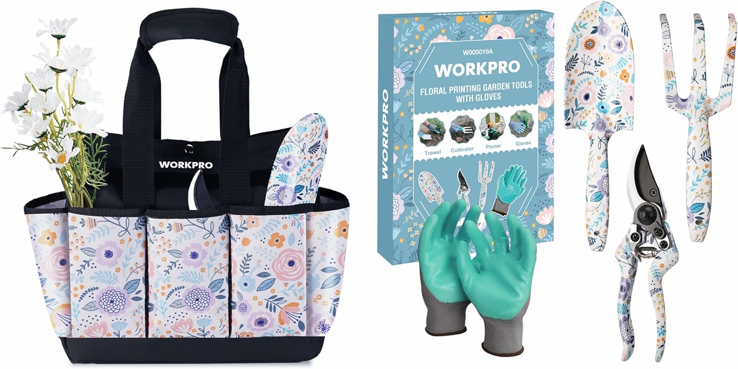 WORKPRO Garden Tool Bag and WORKPRO Aluminum Garden Tool Set