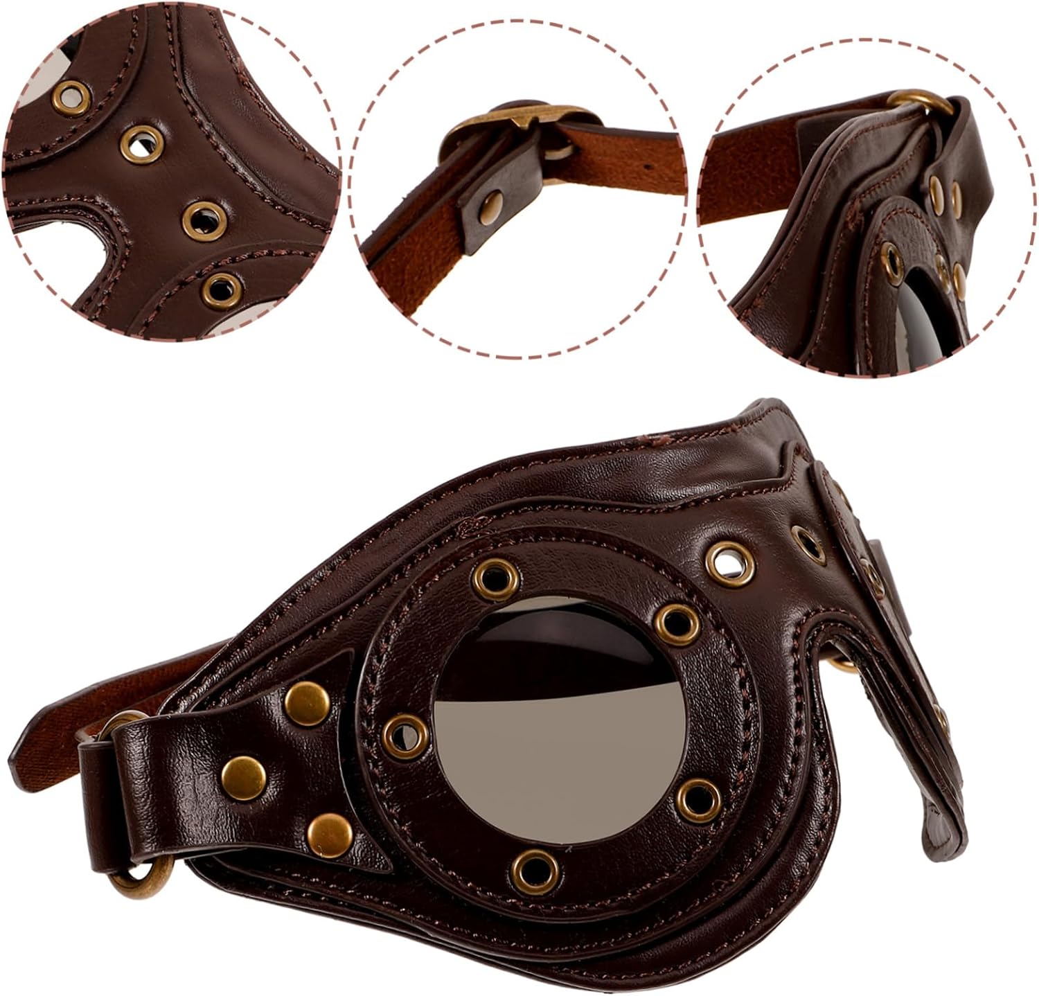 Punk Style Steampunk Goggles for Cosplay and Parties Vintage Protective Eyewear Unique Design and Construction