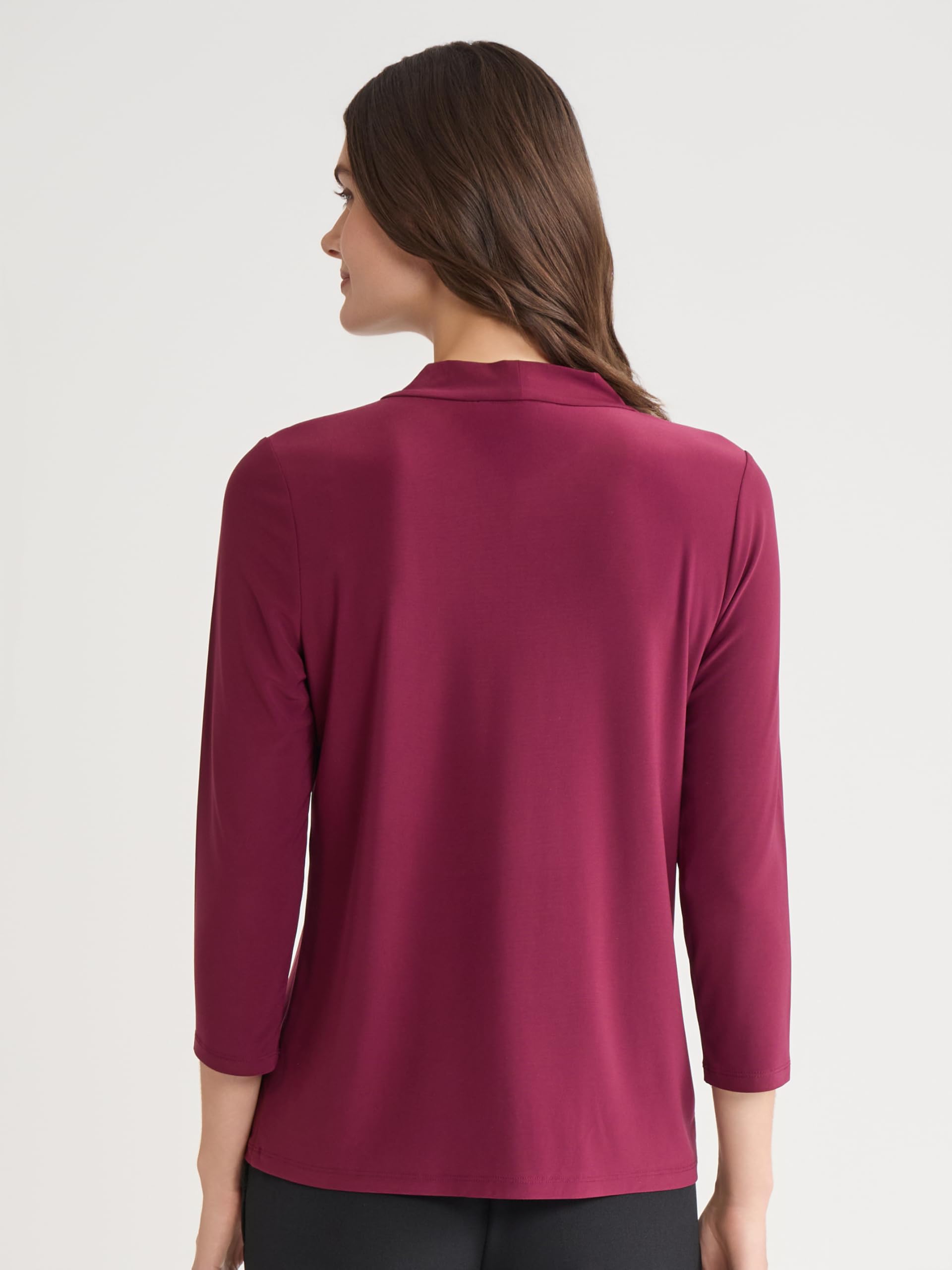 Kasper Women's 3/4 Sleeve Tie-Neck Top