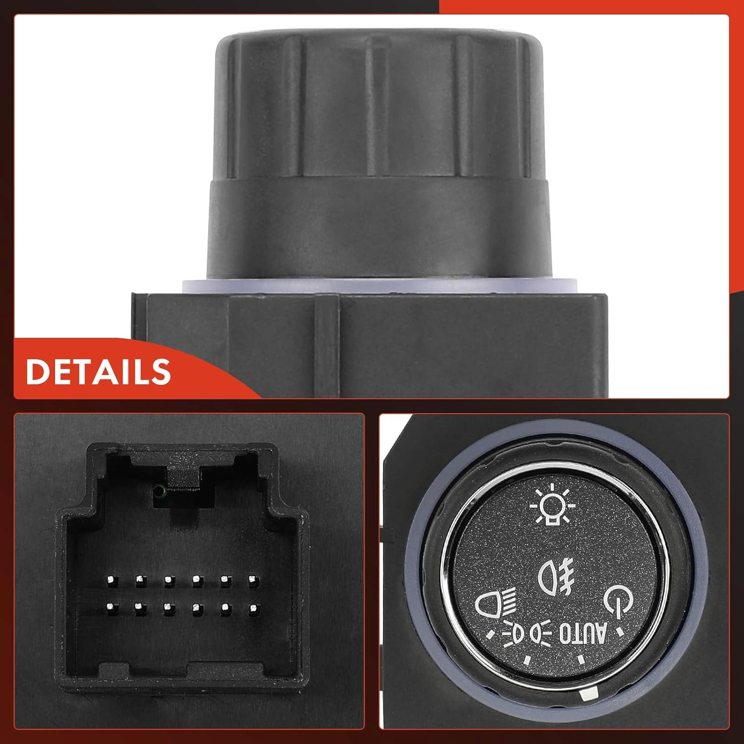 A-Premium Headlight Switch Instrument Panel Headlamp Dimmer Switch Compatible with Chevrolet Silverado 1500/Tahoe/Suburban 2015-2017 & GMC Sierra 1500 2014-2018, Yukon/Yukon XL 2015-2019