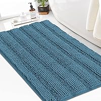 Vista 117 de Turquoize Alfombras de Baño Chenille Peludas Alfombra de Baño Antideslizante Gruesas Alfombras de Baño Peludas para Baño Chenille Juego de Alfombra