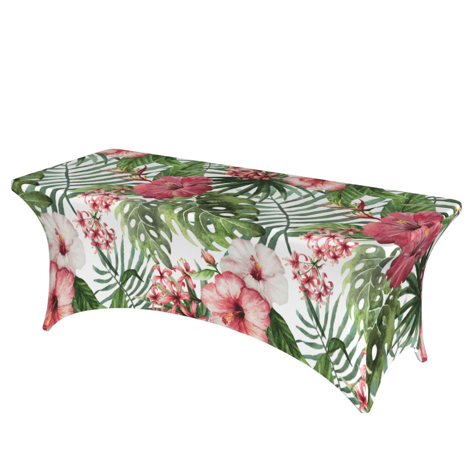 ERCgad Tropical Leaves Print Rectangular Tablecloth Dining Banquet Party Events Home Celebration Table Cover