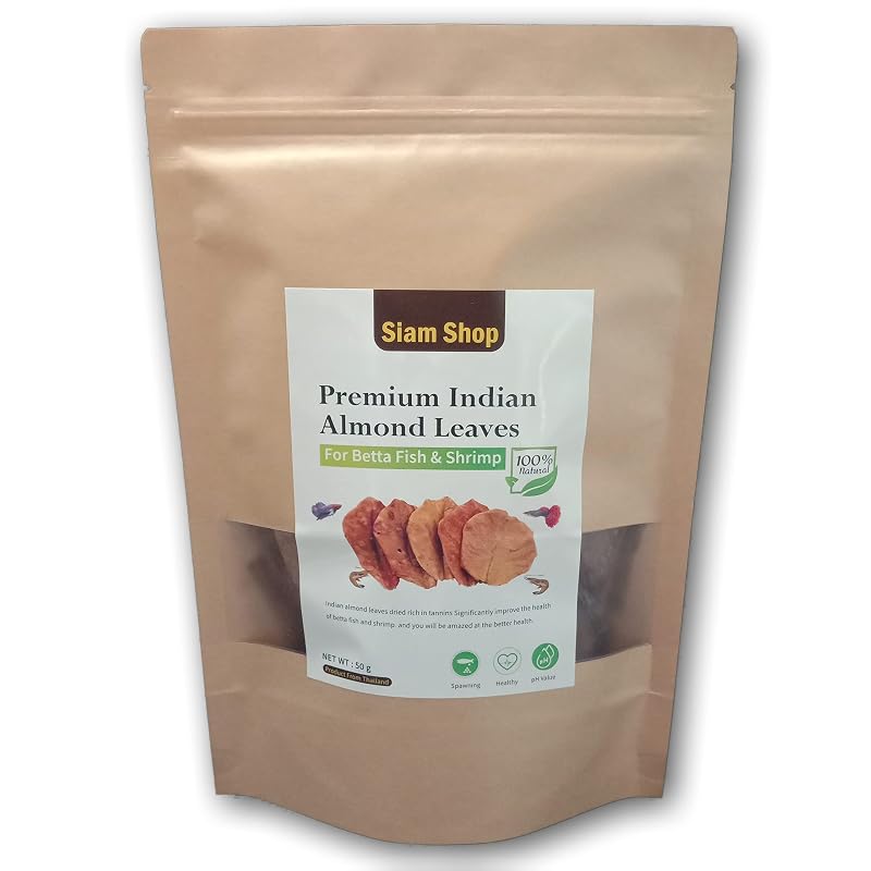 Folhas de Catappa para Aquário Indian Almond Leaves PUFA Tamanho Médio 50 g