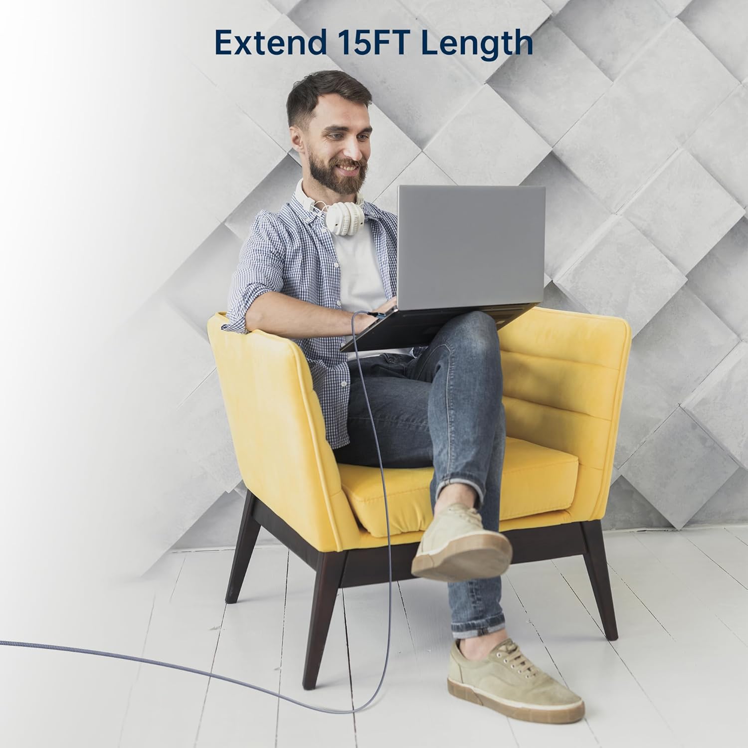 15FT for Thunderbolt 5 Cable, High Speed 20Gbps, PD 240W, 5K / 4K@60Hz, USB4 V2 Cable, USB C Display Cable for Thunderbolt 4, Mac mini M4, iPhone 17, Razer Blade, ACASIS SSD