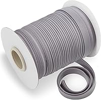 Vista 30 de Cinta al bies de doble pliegue de 1/2 pulgada, cinta al bies de doble pliegue de 55 yardas, carrete continuo a granel para coser ropa, acolchado