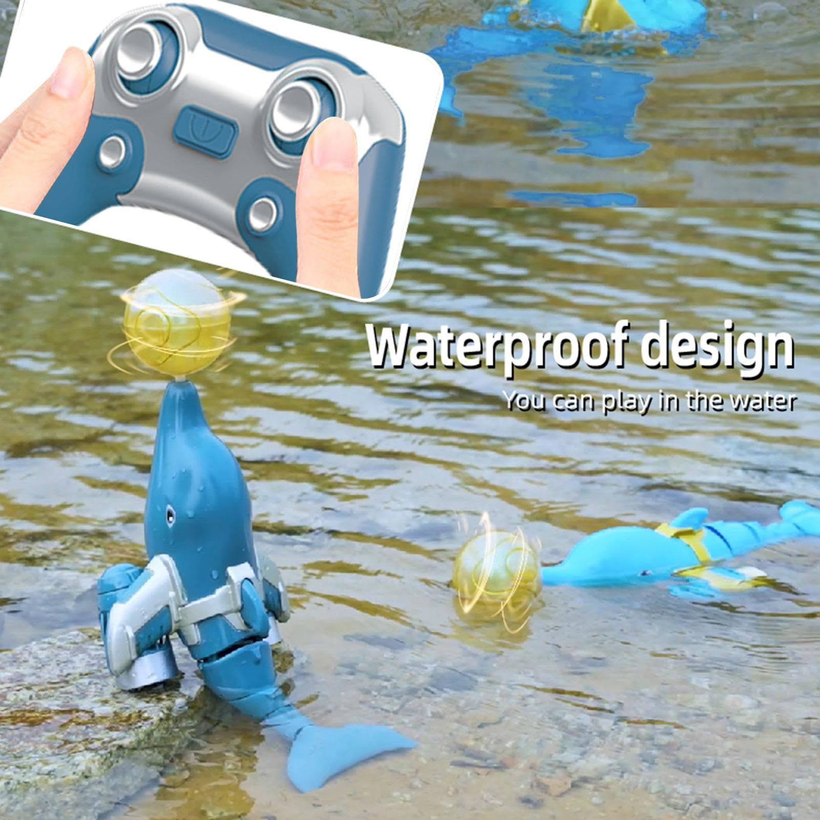 Wasserspielzeug für Kinder, Wasserspielzeug für RC-Boote, realistischer RC Delphin in Delfinform, multidirektionale Steuerung mit hoher Simulation