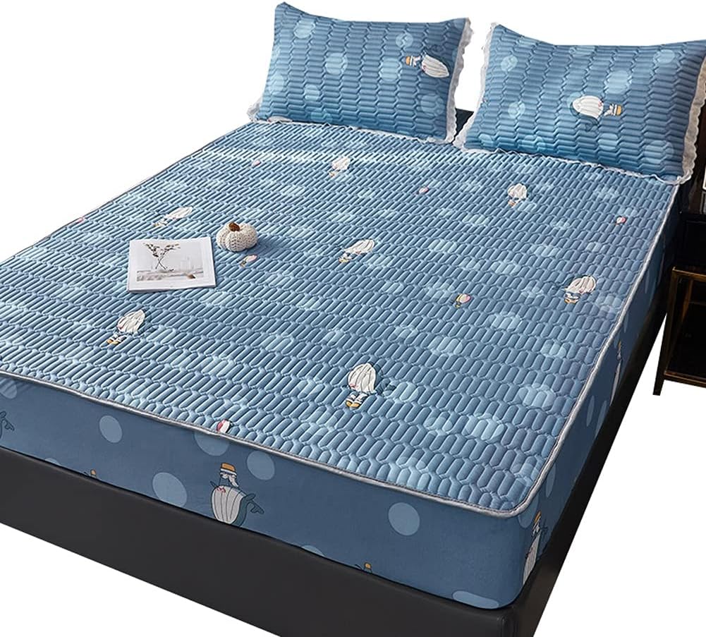 Latex Mat Mattress Three-piece Set Ice Washable Single and Household(1.2m Bed)