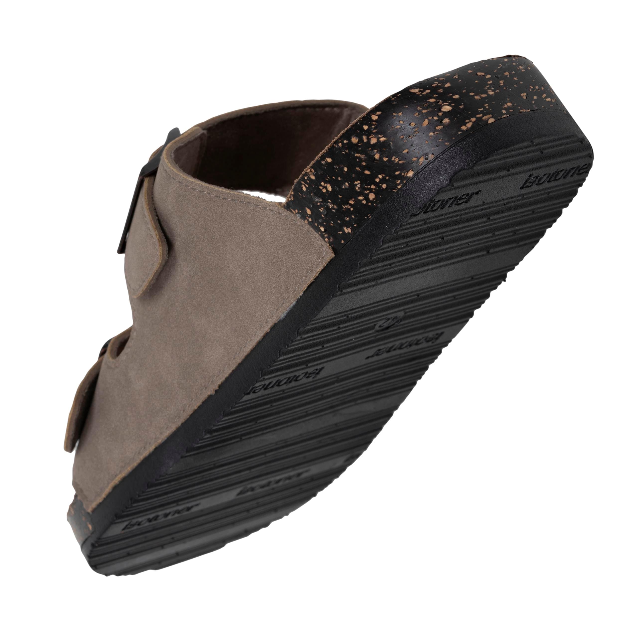 Isotoner Sandales homme à doubles bride, semelle intérieur patch talon ultra confortables,