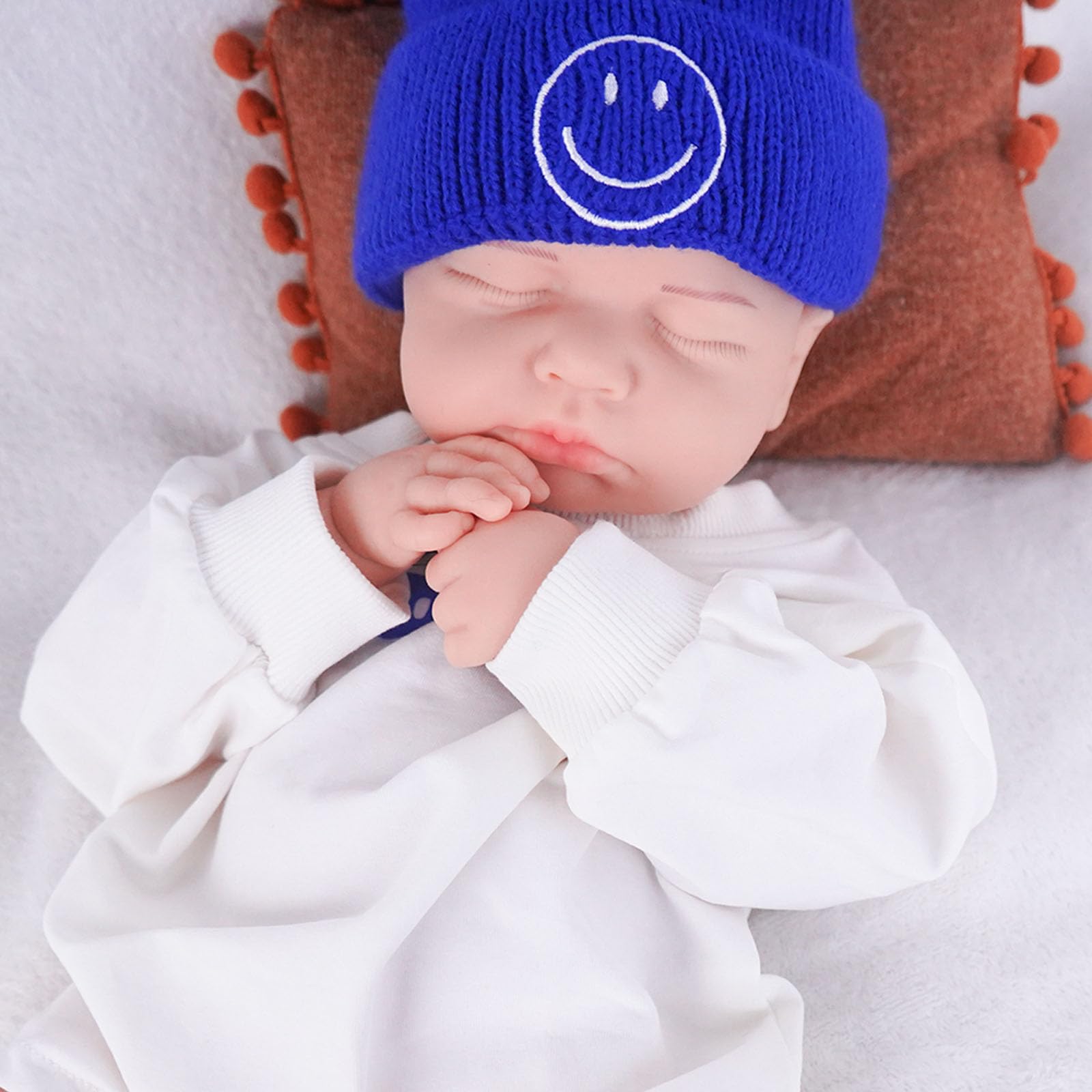 KUICEO 20 Inch Full Body Silicone Reborn Baby Doll Boy Theo Silicone Baby Doll Sleeping Solid Silicone Reborn Doll Collector Newborn Nude Model