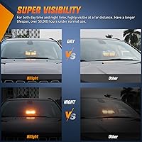 Vista 7 de Nilight Luces estroboscópicas de emergencia para parabrisas, luces de advertencia de peligro y seguridad súper brillantes con ventosas LED
