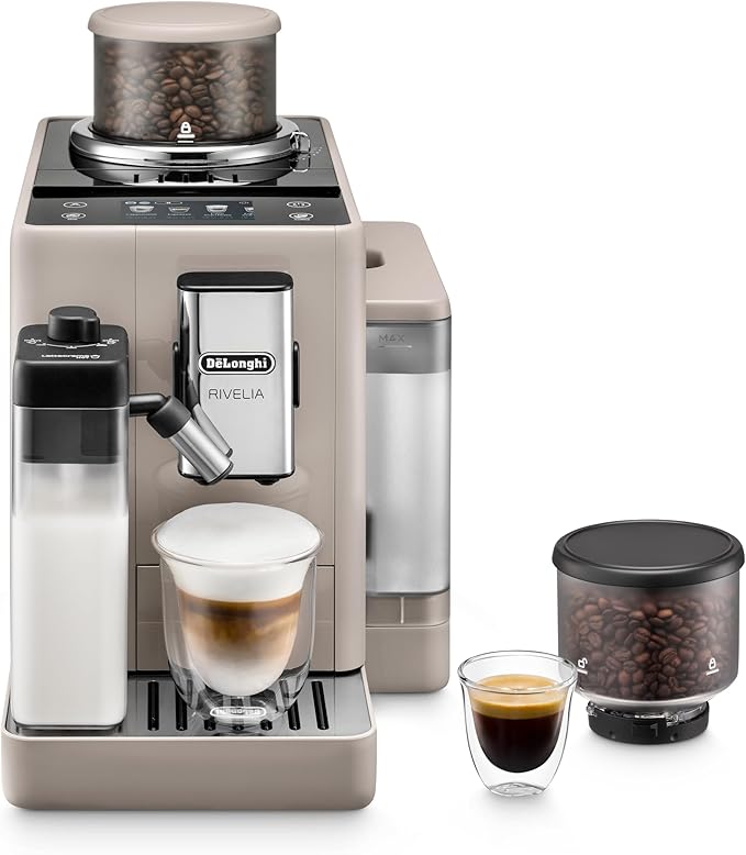 De'Longhi Rivelia Automatic Espresso Machine, Grinder & Frother, Easy Bean