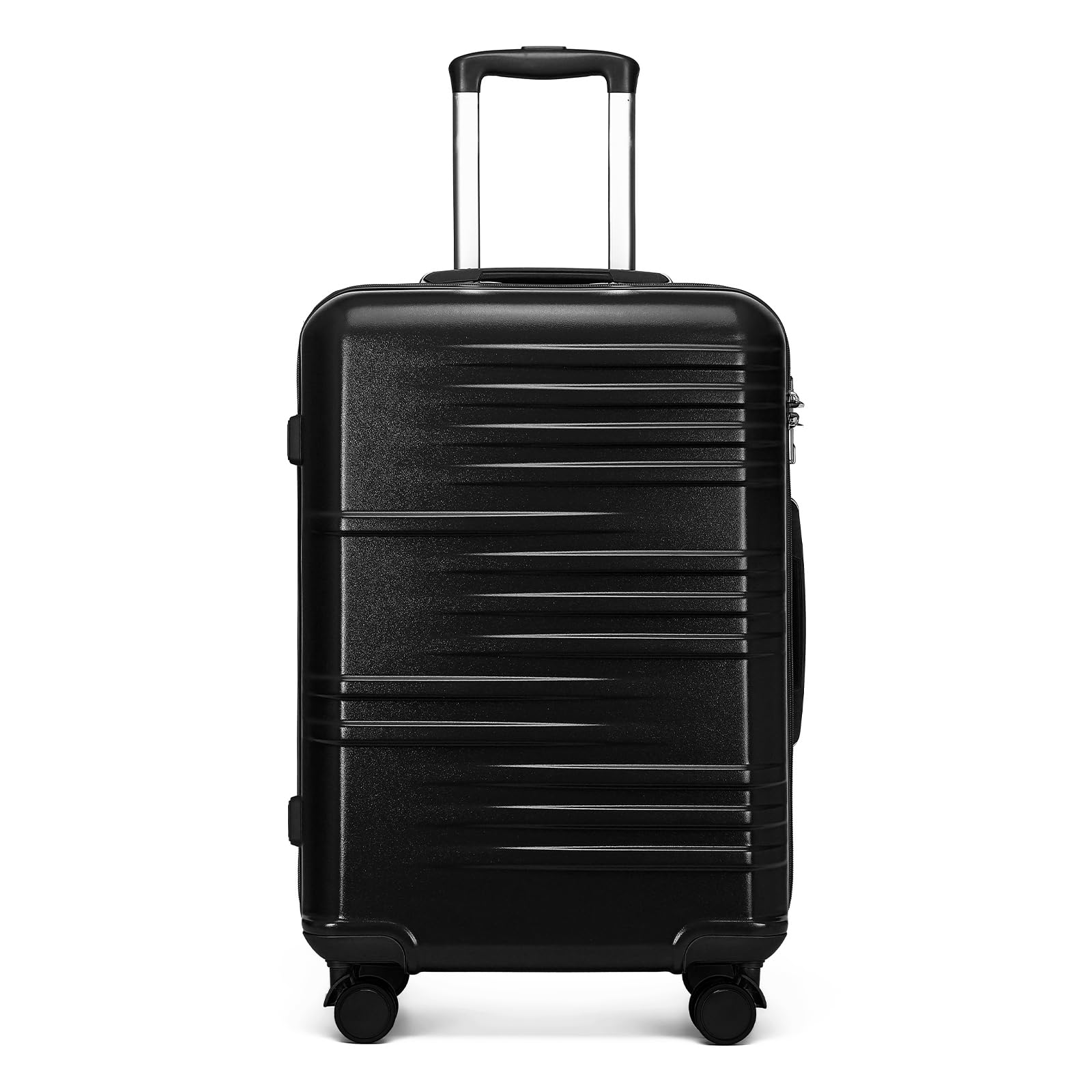 British Traveller Maleta de Cabina 74,5CM Maleta de Viaje Rígida con Cerradura TSA (Negro)