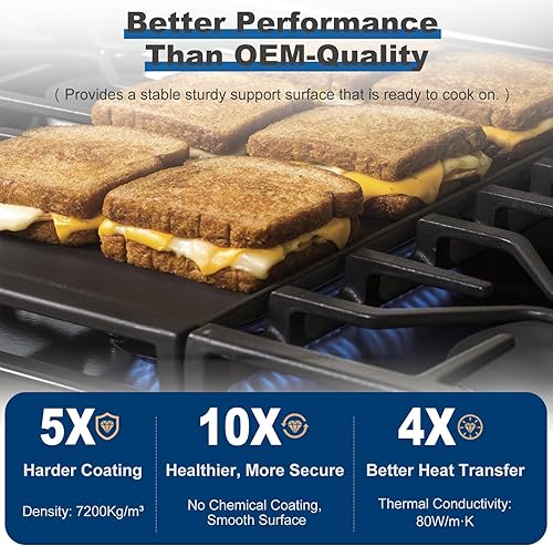 Miniatura 5 de UPGARDED WB31X24738 - Repuesto de plancha para estufa de gas GE Appliance, WB31X24998 Placa de plancha para piezas superiores de estufa de gas GE,