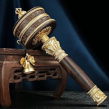 コレクター収集品　チベット仏教　青銅　マニ車を廻す僧侶 コレクター収集品 チベット仏教 青銅 マニ車を廻す僧侶