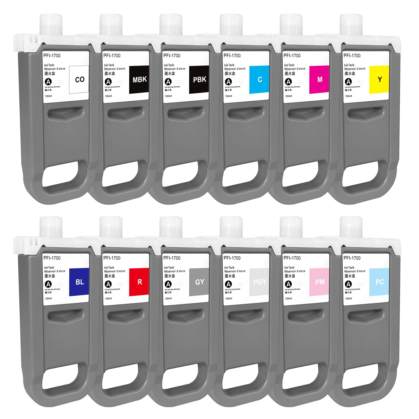 Dikarsum PFI-1700 Ink Cartridge Cyan Replacement for Canon PFI