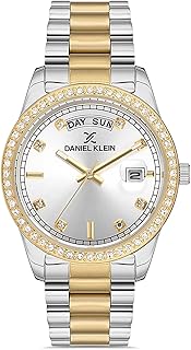 ساعة يد كوارتز أنالوج بعقارب للنساء من دانيال كلاين، مقاس 36 ملم، بلون فضي/ذهبي، DK.1.13054-4
