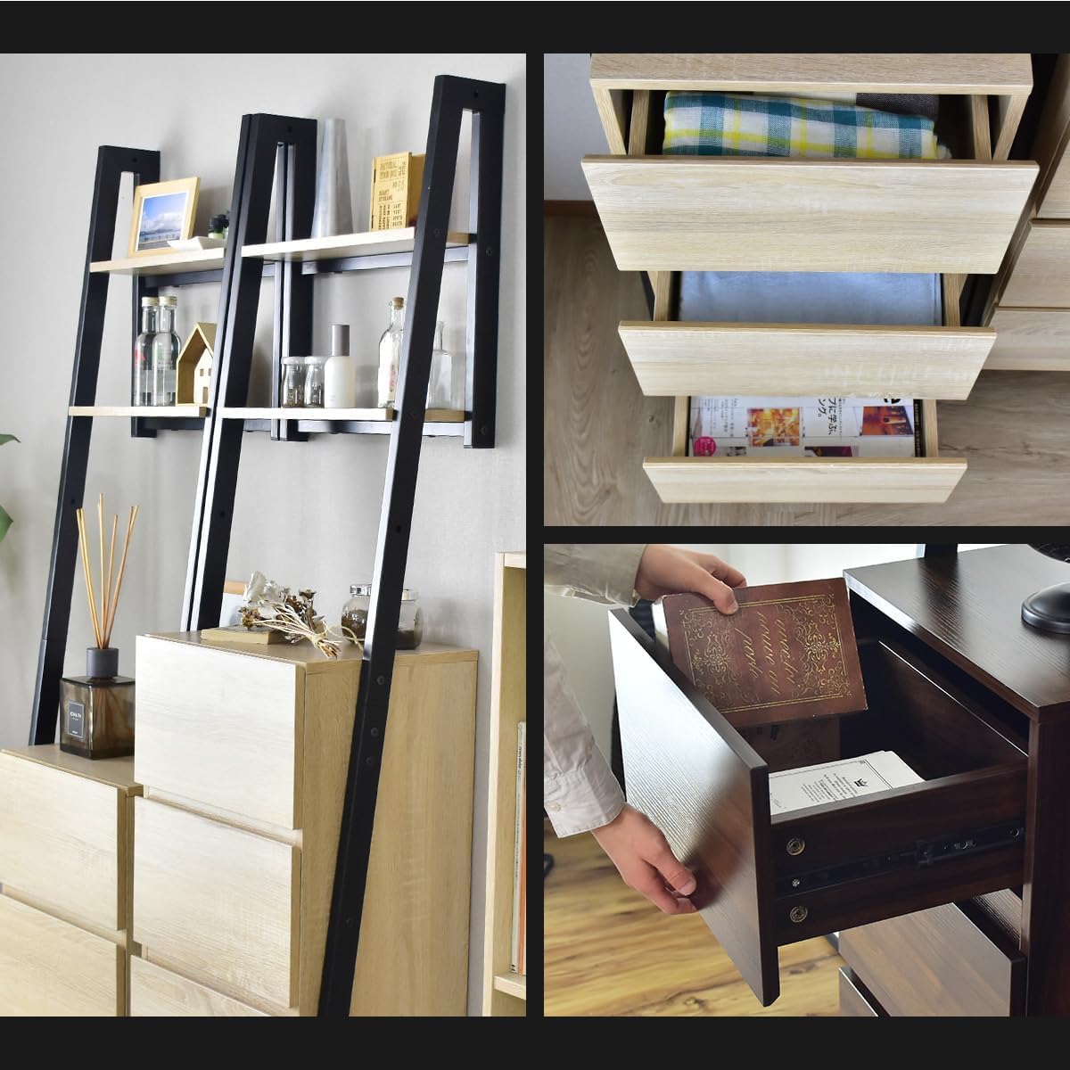 Amazon.co.jp: 壁面収納 キャビネット オープンラック 幅44 収納