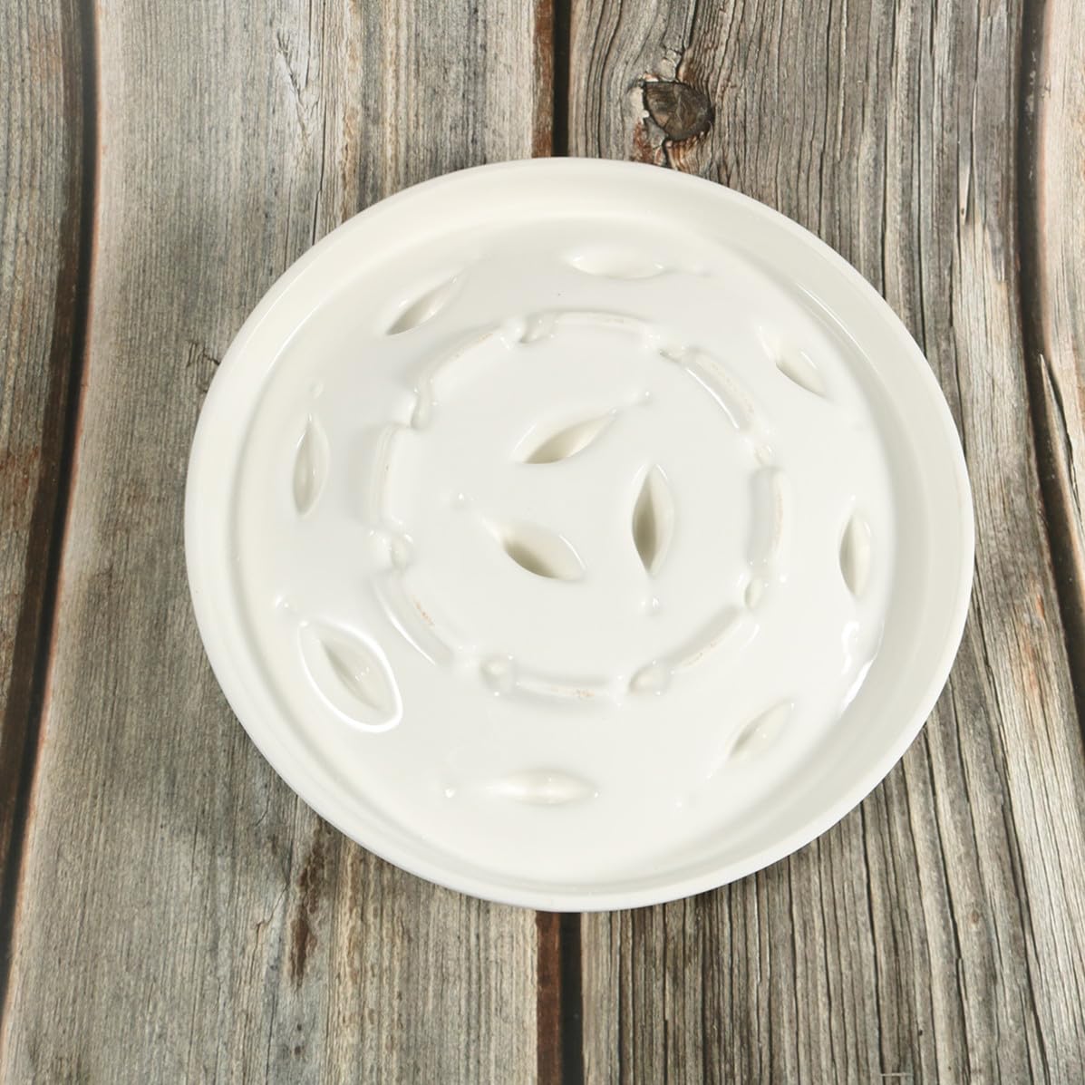 Cabilock Gamelle en Céramique Blanche Forme Labyrinthe pour Chat et Chien Bol Ludique Anti-éclats Facile à Laver, pour Alimentation Lente et Saine