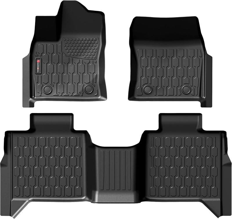 Tapetes automotivos de TPE para Toyota Tundra CrewMax Cab 2022–2026 SR, SR5, TRD PRO, Limited, Platinum e Castone AutoBull, 3 peças