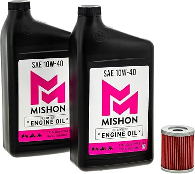 MISHON Engine Oil Change Kit for Suzuki Quadrunner 160 LT LTF DR200S Yamaha Majesty 400