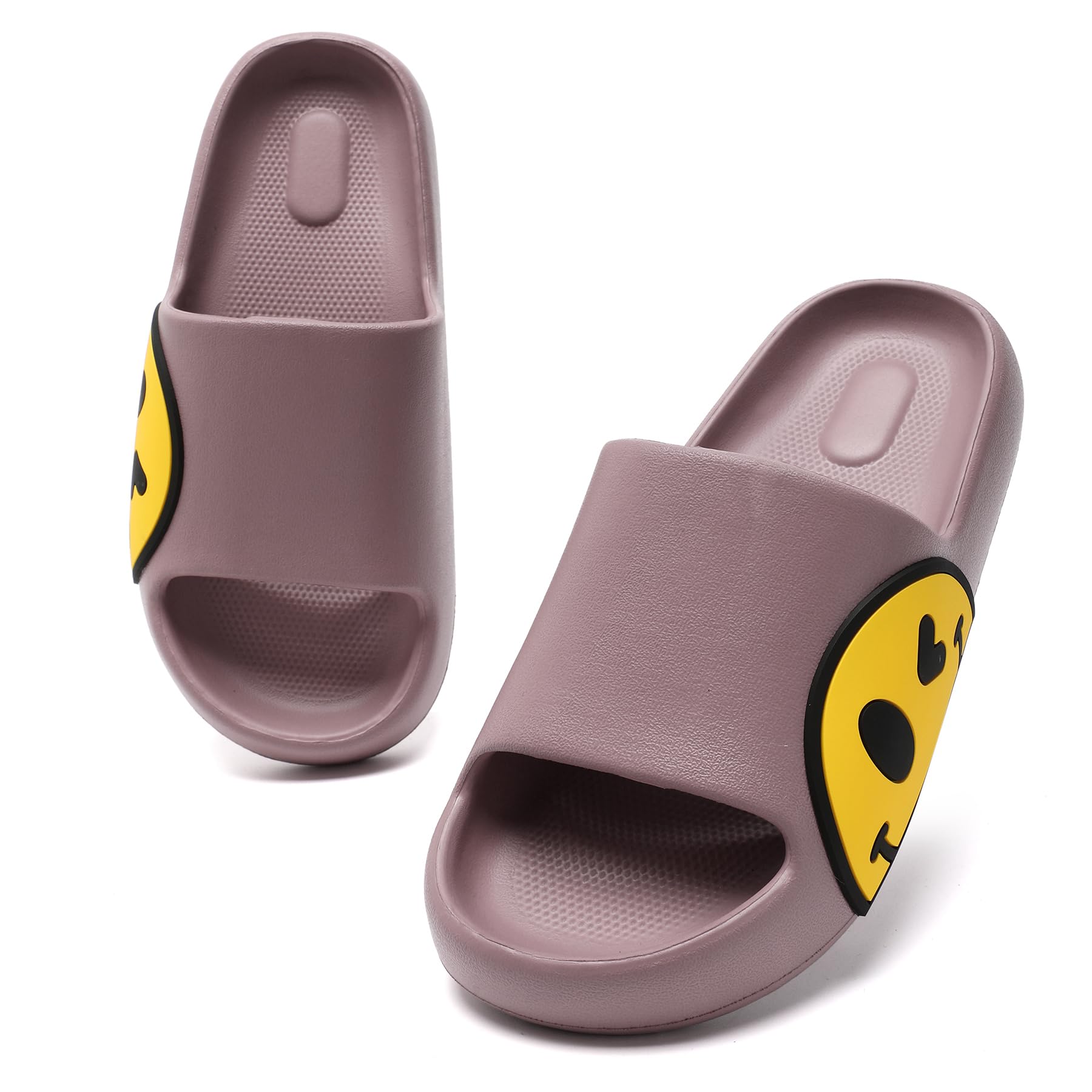 GuyarnsSandals for Girls and Boys,Mens Slippers Sandals for Women,EVA Anti-Slip Indoor & Outdoor Kids Slippers Smile Face Open Toe Spa Bath Pool Gym House Casual Shower Shoes