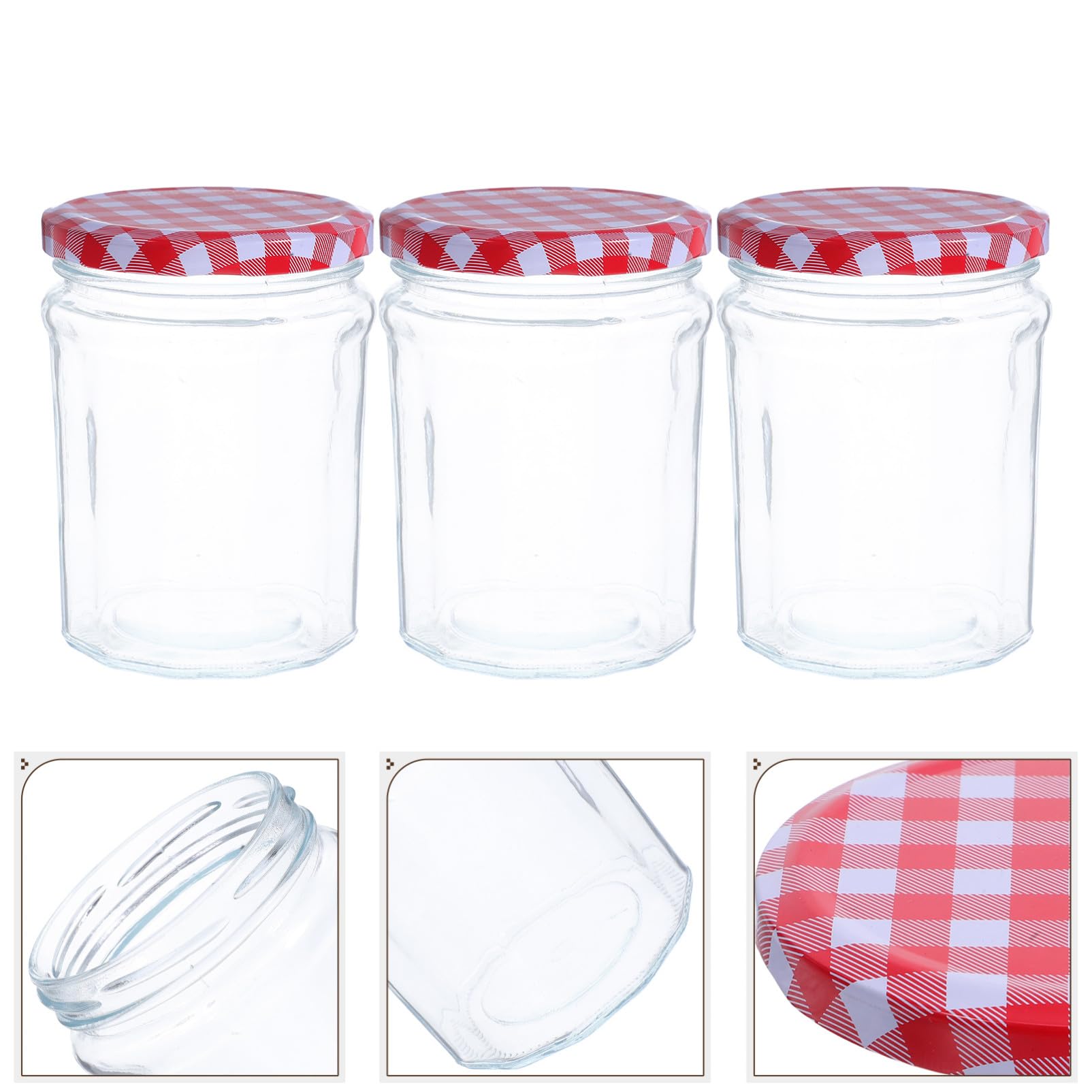 Cabilock 6 Piezas Tarros Para Mermelada Frascos Herméticos Mason De Frascos De Vidrio Para Alimentos Almacenamiento De Alimentos Para Especias