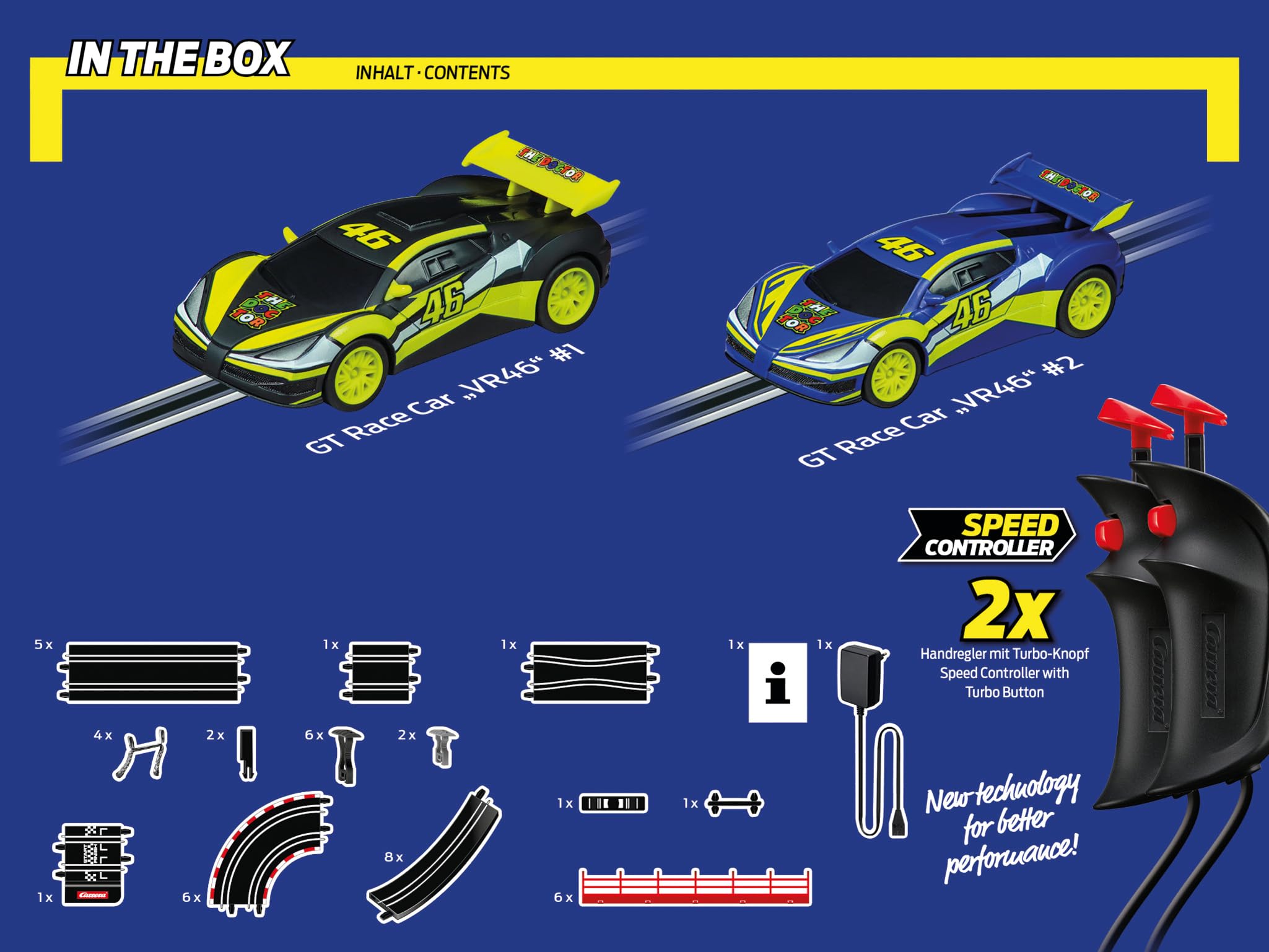 Carrera GO!!! VR46 Ultimate Racing Rennbahn-Set I Rennbahn mit lizensierten Slotcars | bis zu 2 Spieler | Für Kinder ab 6 Jahren & Erwachsene