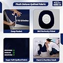 GADDA CO Waterproof Cotton Quilted Mattress Protector King Size (84x72 Inch | 7x6 Ft) | Breathable Hypoallergenic Noiseless Ultra Soft Elastic Fitted Bed Protector | Washable Bed Cover - Dark Blue gallery image