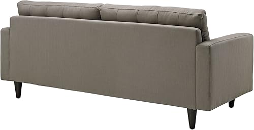 Miniatura 240 de Modway Sofá biplaza Empress en tela tapizada moderna de mediados de siglo, gris Gris,Laguna,Gris,claro,Celeste,verde azulado,Beige,Atomic Rojo