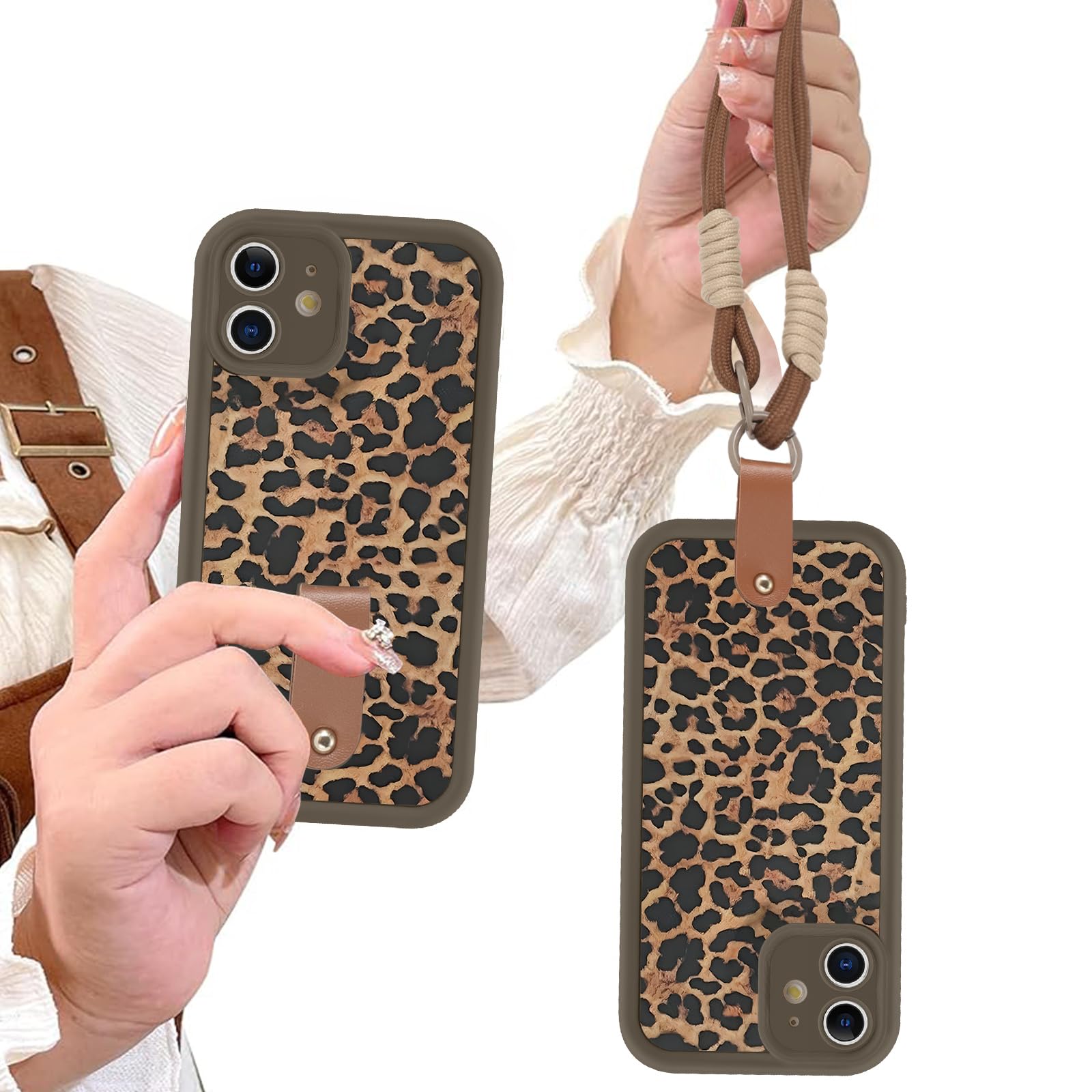 Coque Pour Iphone 11 Avec Cordon De Collier Antichoc Coque En Noir