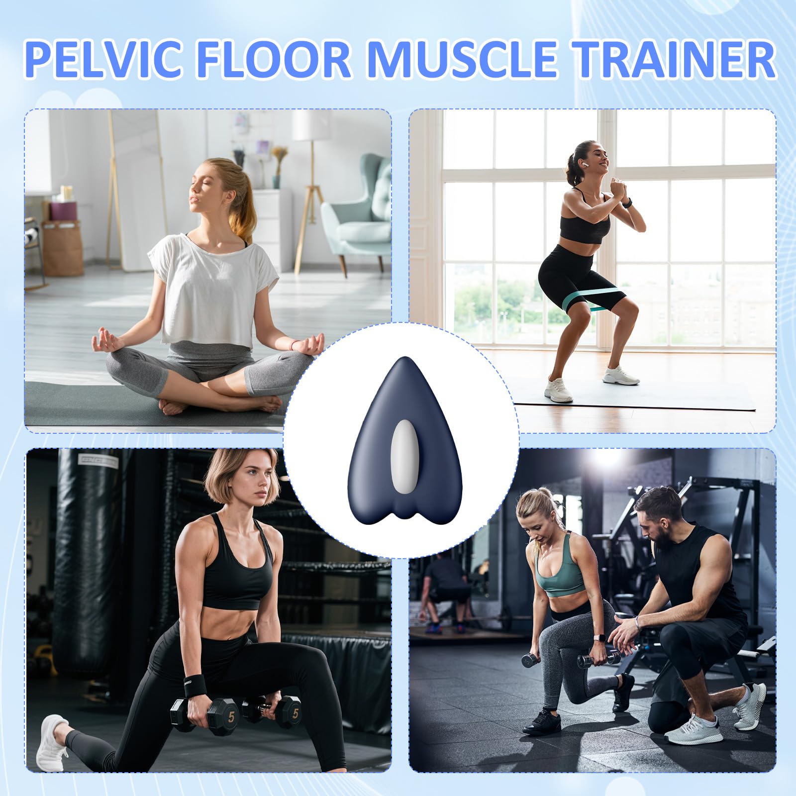 1 Stück Tragbare Beckenbodenübungsgeräte Type-C Wiederaufladbare, Beheizter Intelligenter Beckenboden Für Männer Und Frauen, Für Home Gym, Körperpflege, Postpartales Training