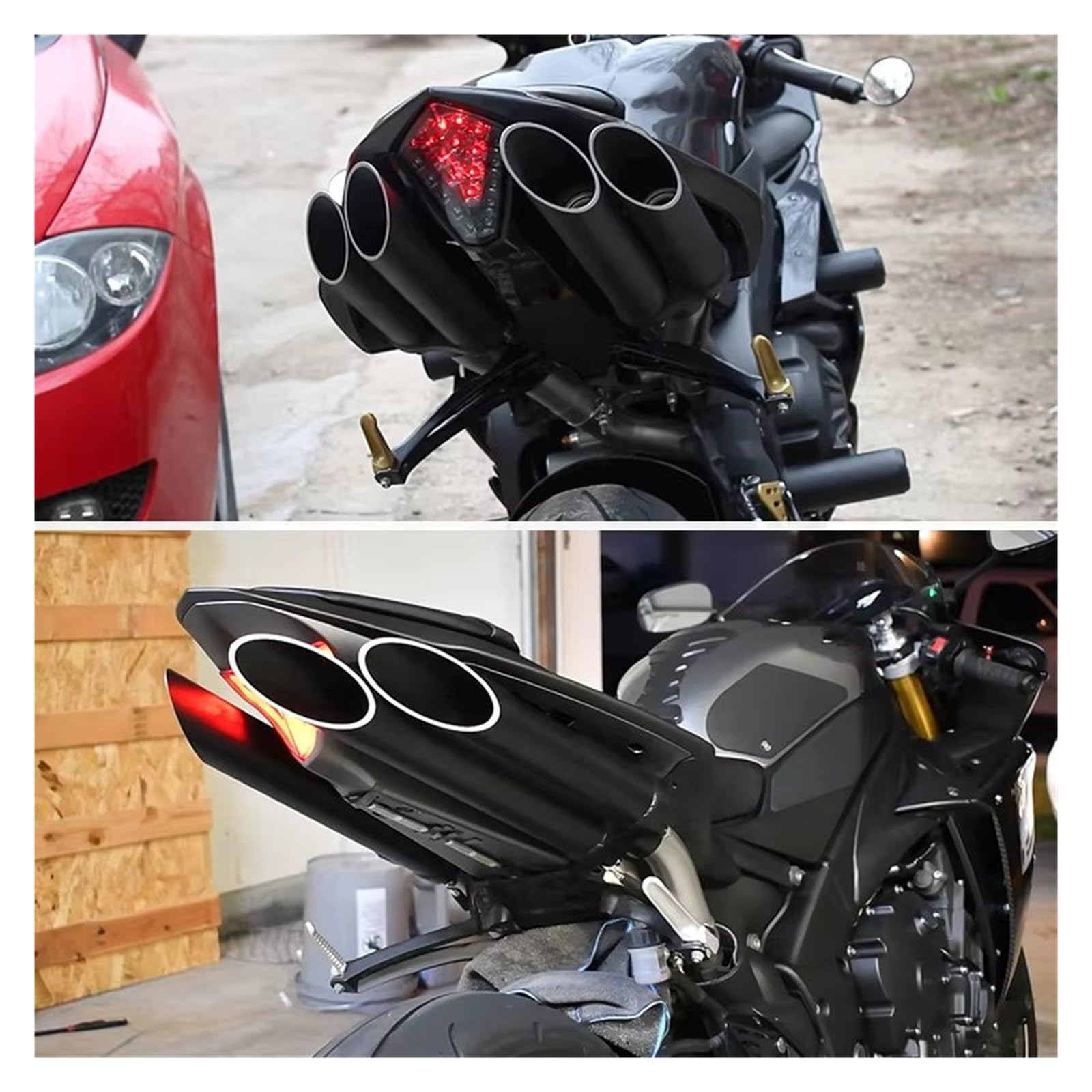 Silenciador de escape de acero inoxidable Para CBR600 Para CBR1000 Para MT07 Para R1