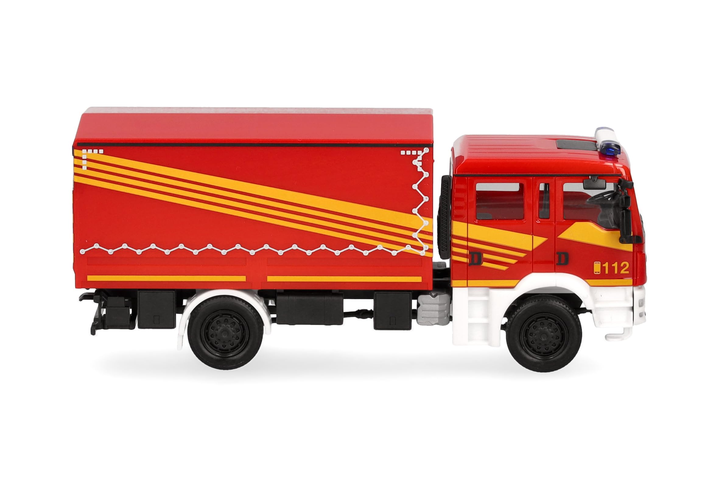 Herpa LKW Modell Man TGM MzKW Feuerwehr, Miniatur im Maßstab 1:87, Sammlerstück, Made in Germany, Kunststoff, Rot