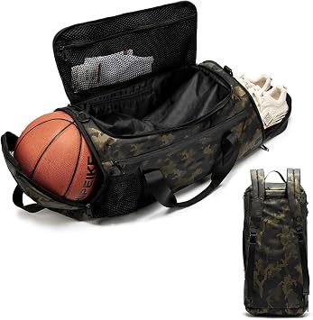Basketball duffel bag Large Sports Bag with Separate Ball Holder & Shoes Compartment,Best for Basketball, football,Volleyball,Gym