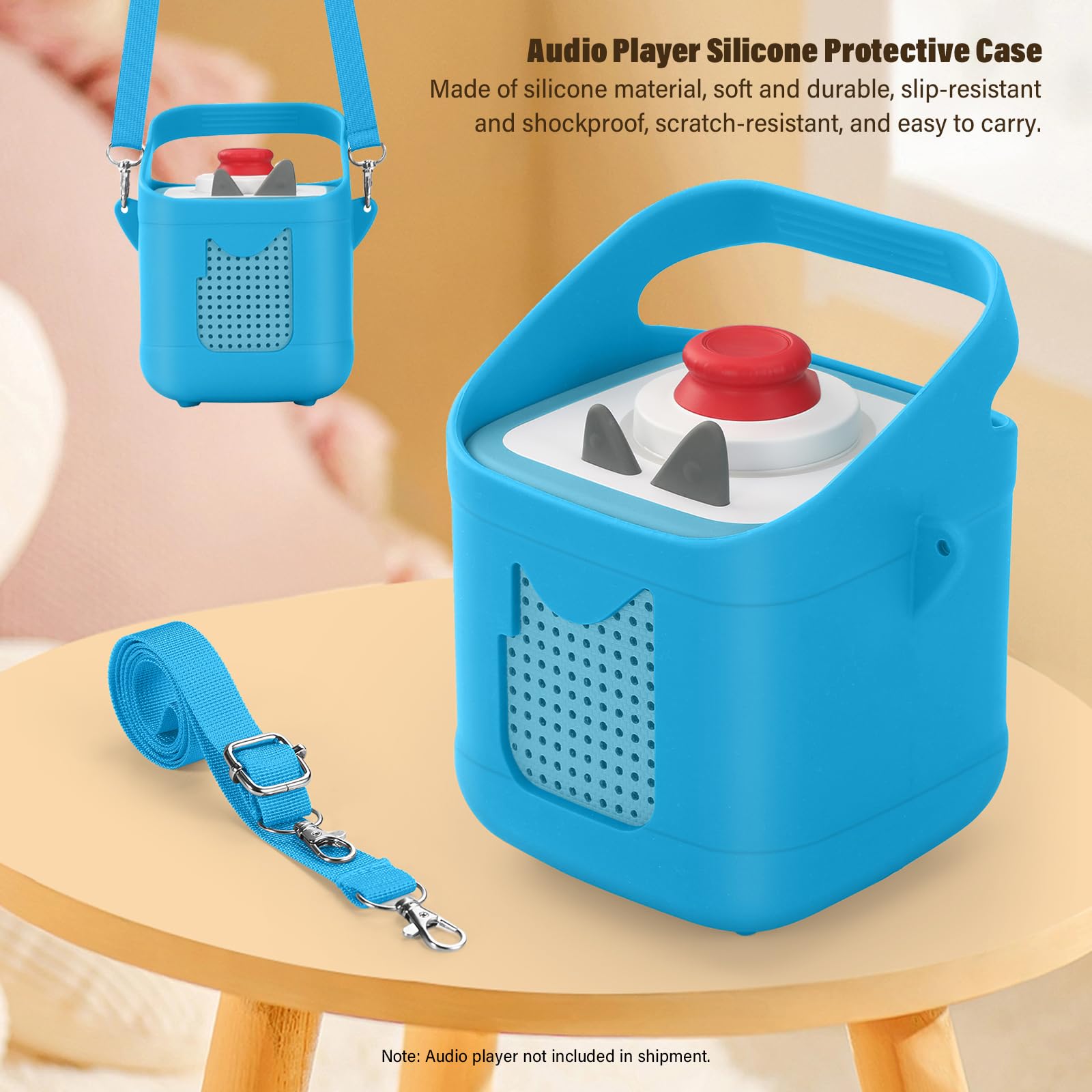 Coque en Silicone pour l'audio Player Toniebox 1 et 2, Étui Protecteur Souple avec Poignée Facile à Transporter, Protection Antidérapante Compatible
