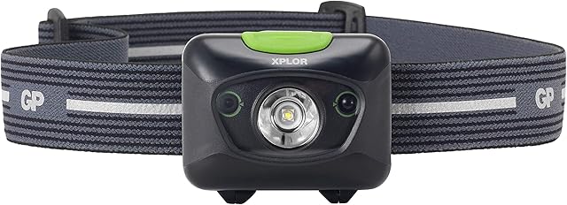 GP LED Head Torch, Lightweight Adjustable Headlamp with 3 Modes, IPX6 Waterproof, Super Bright 300 Lumens LED Headlight for Kids&Adults, Running, Fishing, Camping, Hiking, DIY [Batteries Included]