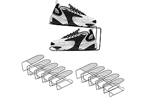 10 Pack Shoe Stackers Mental Shoe Rack Organizer Slots Z Type-Space Saving...