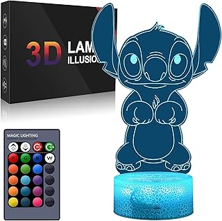 Stitch Night Lights, Stitch Gifts Children's Room Decoration, Christmas Gifts, Children's Day Gift 3D LED Intelligent Remote Control Stitch Light Stitch Stuff lilo and Stitch Gifts
