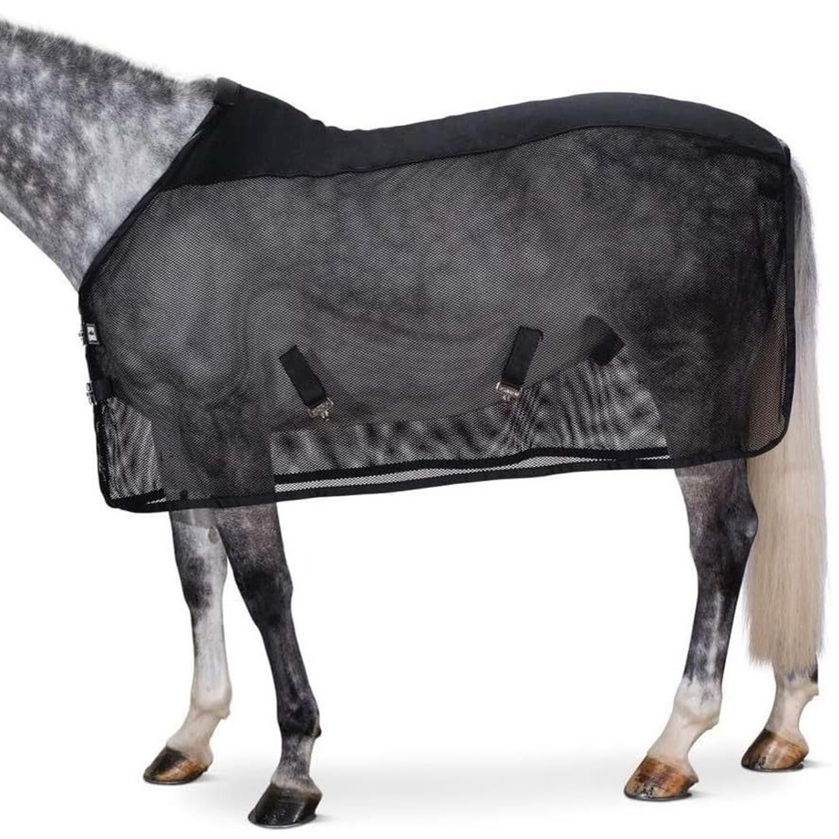 Mantas para caballos para caballos reales Hojas de moscas de caballos, sábanas de mosca ajustable para caballos, protección UV ＆ Mantas de malla de malla transpirable para caballos reales, sábana c