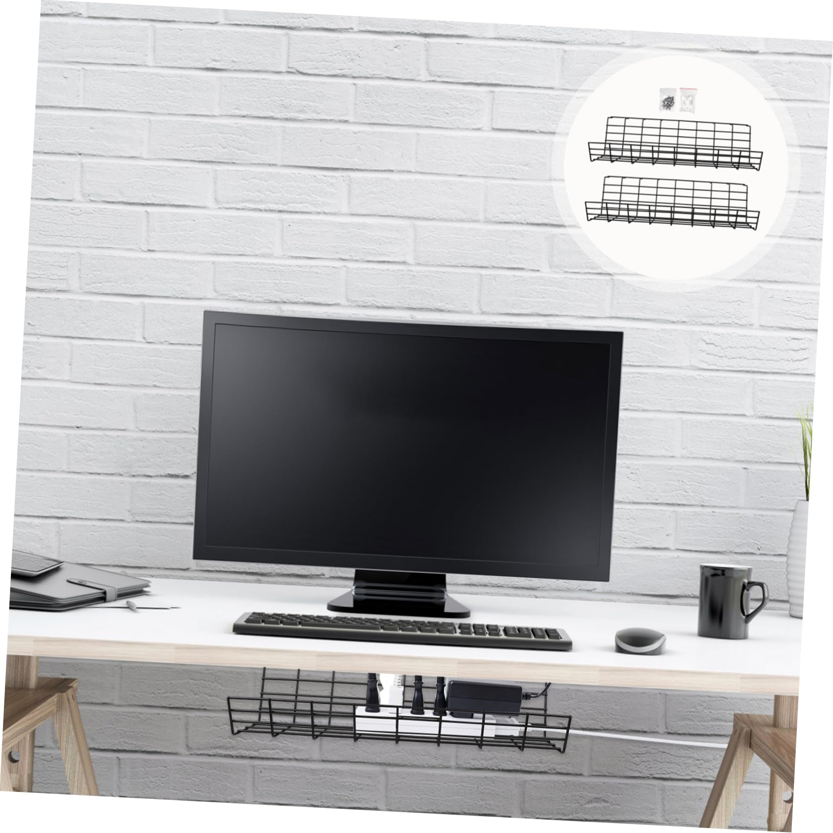 DOITOOL Estante De Almacenamiento De Cables Organizador Cubre Cables para Hogar