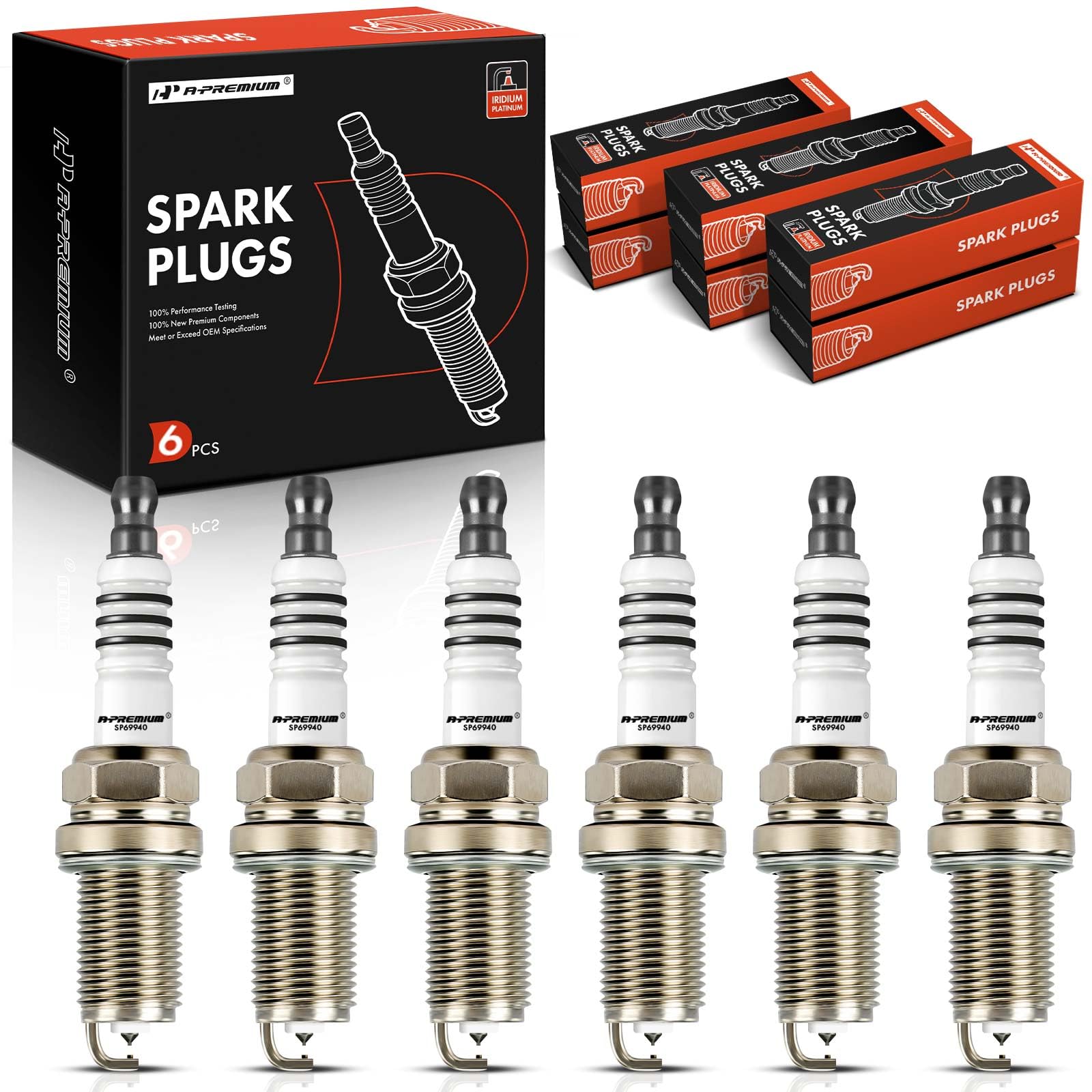 A-Premium Iridium Platinum Spark Plugs V6